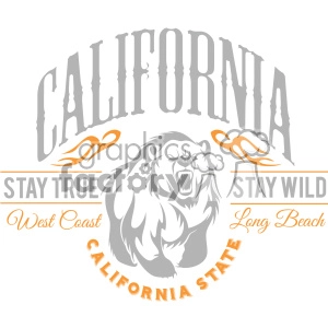 california state logo design vector art v1