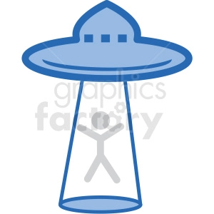ufo abduction vector icon