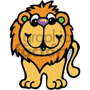 Cute Cartoon Lion - Friendly Animal