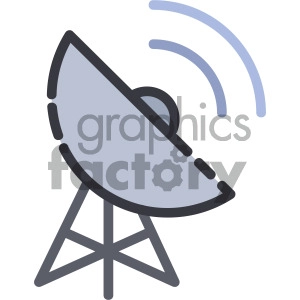 radar dish vector royalty free icon art