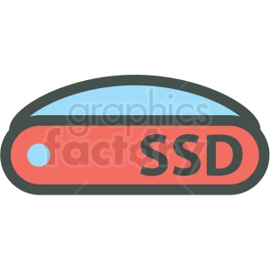 solid state drive ssd web hosting vector icons