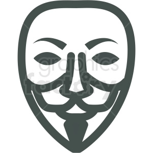 Guy Fawkes Mask Royalty Free Stock SVG Vector and Clip Art