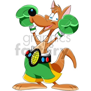 cartoon kangaroo boxer