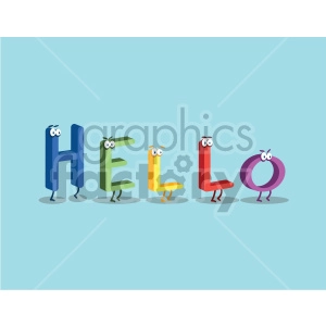 the word hello clipart