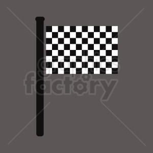 checkered flag on dark square background