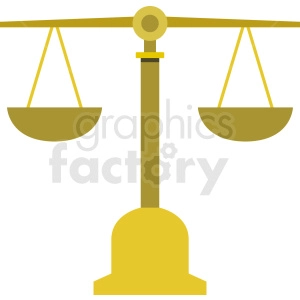 yellow justice scale vector