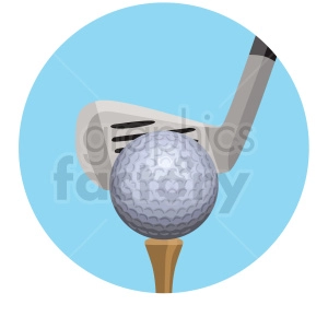 golf club and ball vector clipart