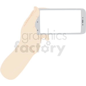 one hand holding phone vector clipart no background