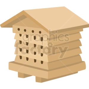 beehive house vector clipart no background