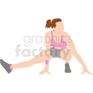 women stretching vector illustration