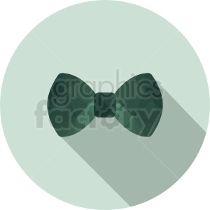 green bow tie vector clipart on circle background
