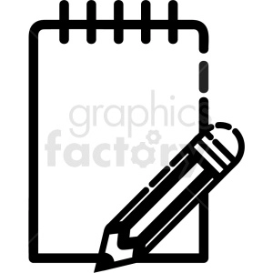 black and white journal page vector icon