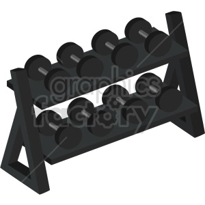 curl barbell rack vector graphic
