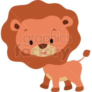 baby cartoon lion vector clipart