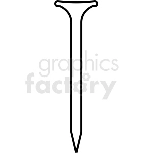 golf tee vector outline