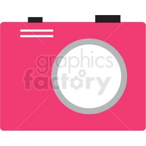 pink camera vector clipart