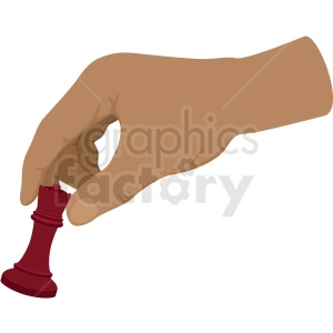 hand playing chess vector clipart