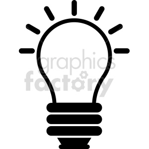 lightbulb vector icon graphic clipart 4