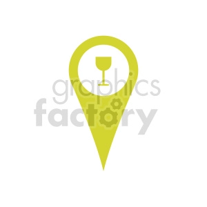 wine gps marker icon vector clipart