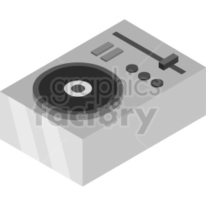 isometric record turn table vector icon clipart 9