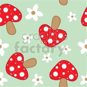 seamless mushroom background graphic