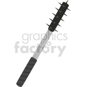 spiked club weapon vector clipart