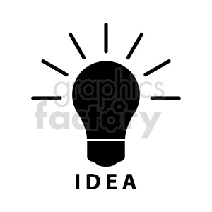 lightbulb idea vector icon