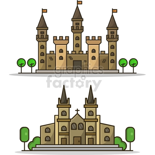 castle vector graphic