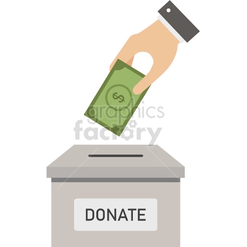 donate money vector graphic