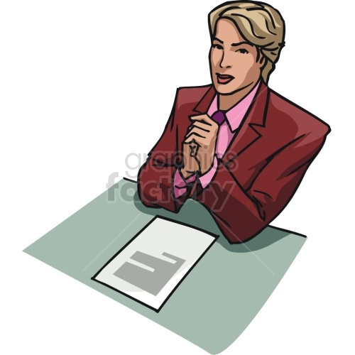 business woman with documents