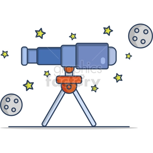 telescope vector icon graphic