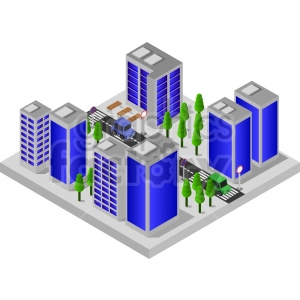 city buildings isometric images