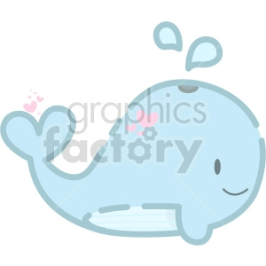 cute whale vector graphic