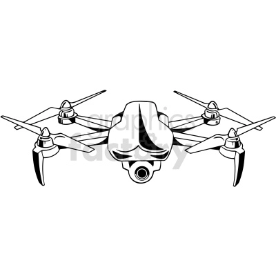 Quadcopter Drone Image with Camera