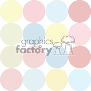 A clipart image featuring a grid of pastel-colored circles arranged in rows and columns.
