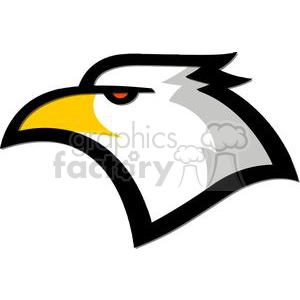 A black and white eagle head