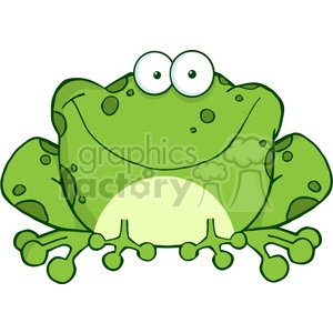 Funny Cartoon Frog Character - Cute Comic
