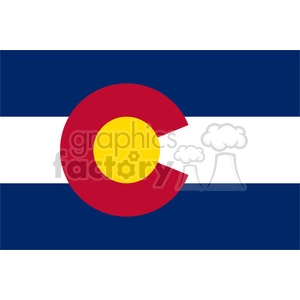 vector state Flag of Colorado