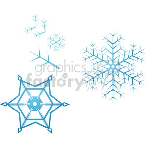 vector snowflake parts