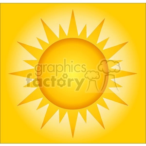 12885 RF Clipart Illustration Summer Hot Sun With Background