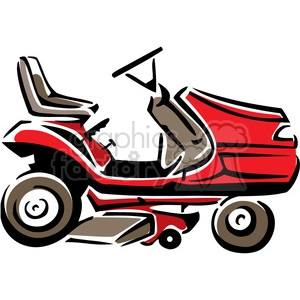 red riding lawnmower