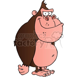 Funny Cartoon Gorilla - Comical Primate