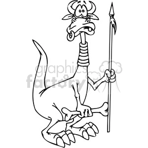 Funny Tribal Dragon Cartoon - Fantasy