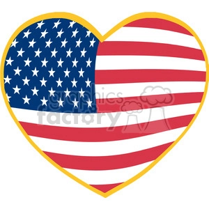 Patriotic Heart with American Flag
