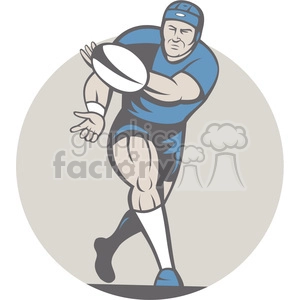 rugby player passing ball front