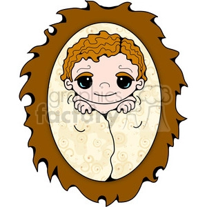 Baby Jesus in a blanket clipart
