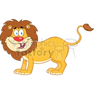 Cartoon Lion with a Playful Expression - Fun Africa Wildlife