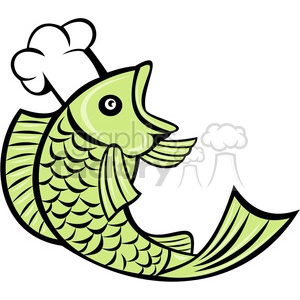 cartoon fish chef