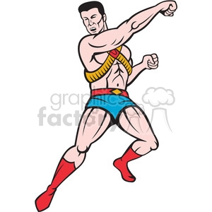superhero punching front