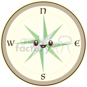 cartoon Compass illustration clip art image